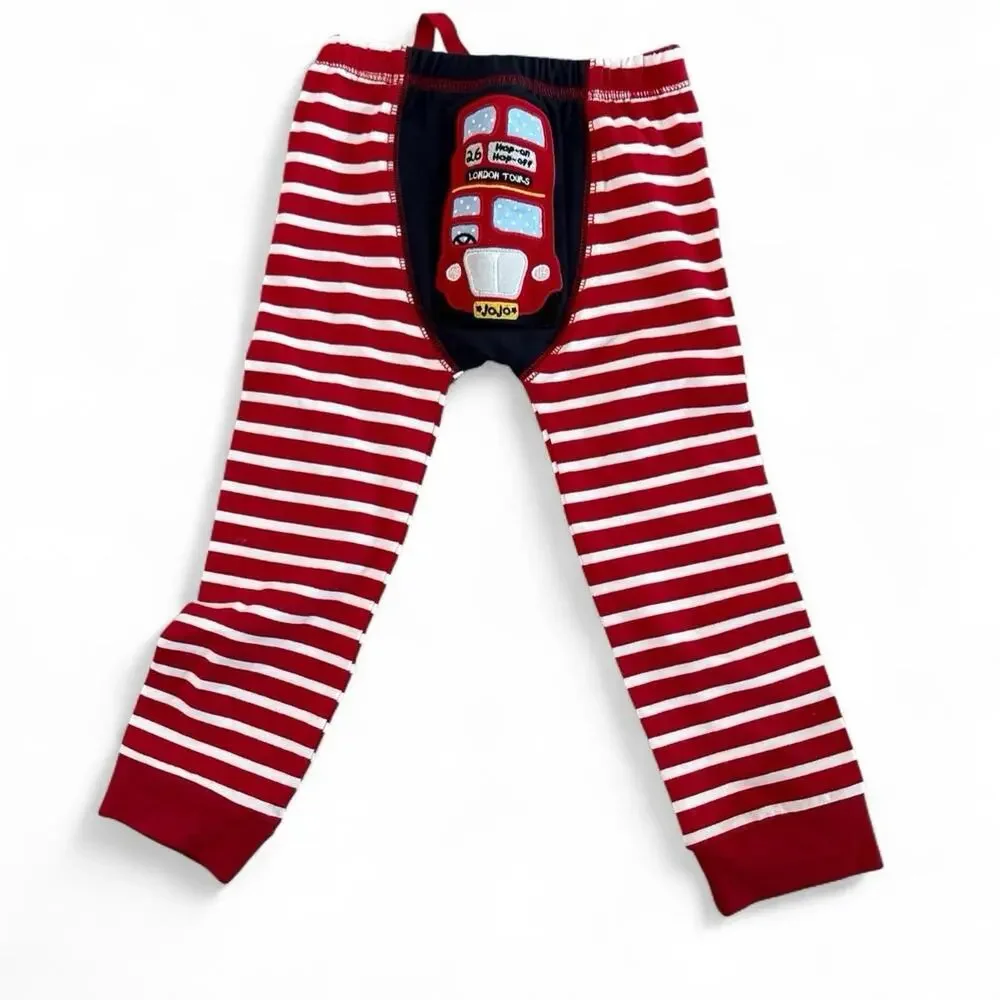 JoJo Maman Bebe Baby London Bus Outfit Set 1-2 Yr NWT Navy, White & Red Stripes